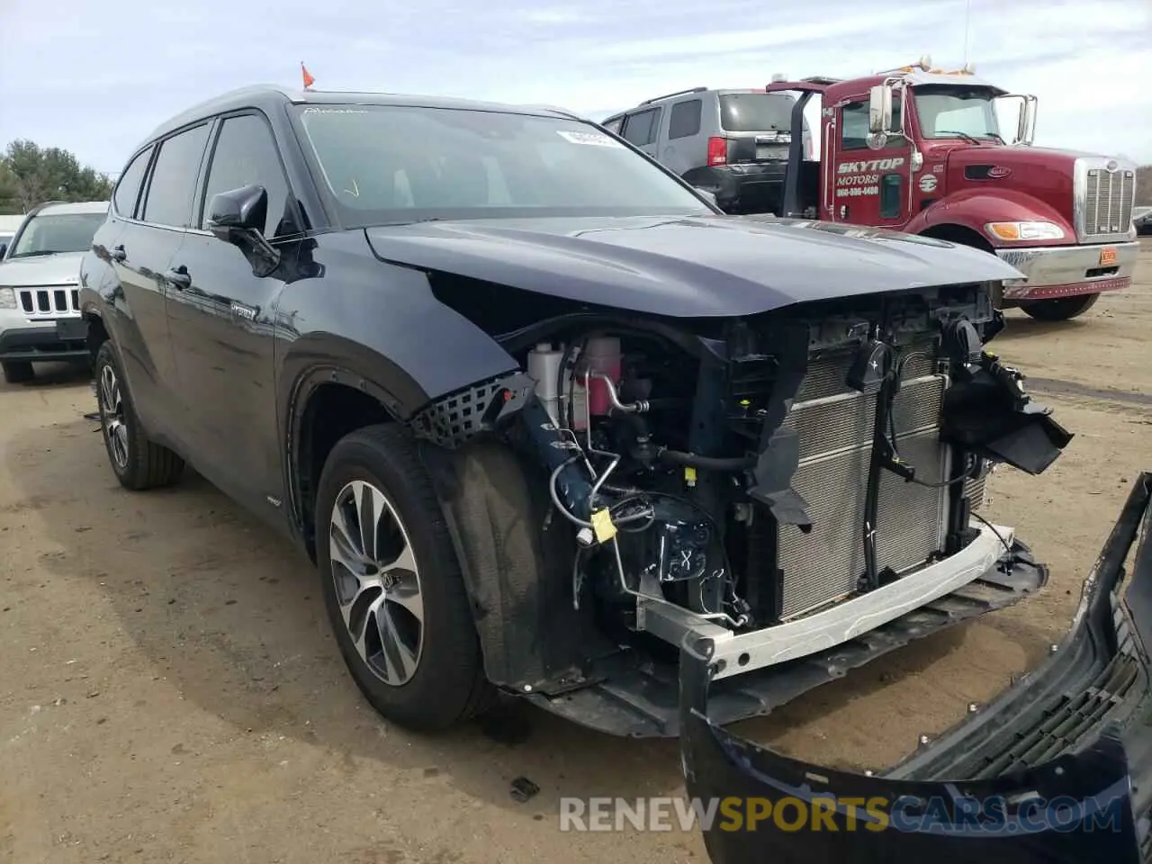 1 fotografías del automóvil dañado 5TDGBRCH9MS526788 TOYOTA HIGHLANDER 2021