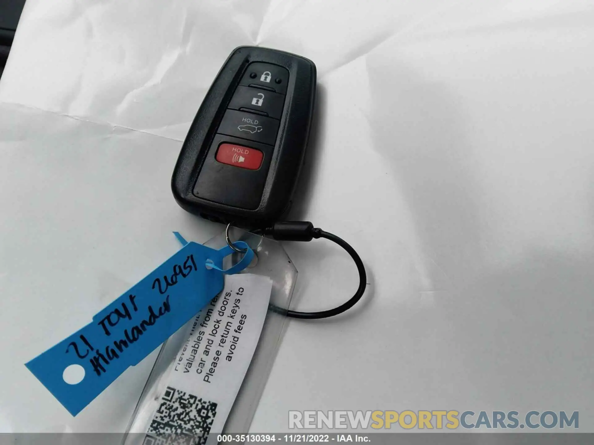11 fotografías del automóvil dañado 5TDGZRAH0MS516021 TOYOTA HIGHLANDER 2021