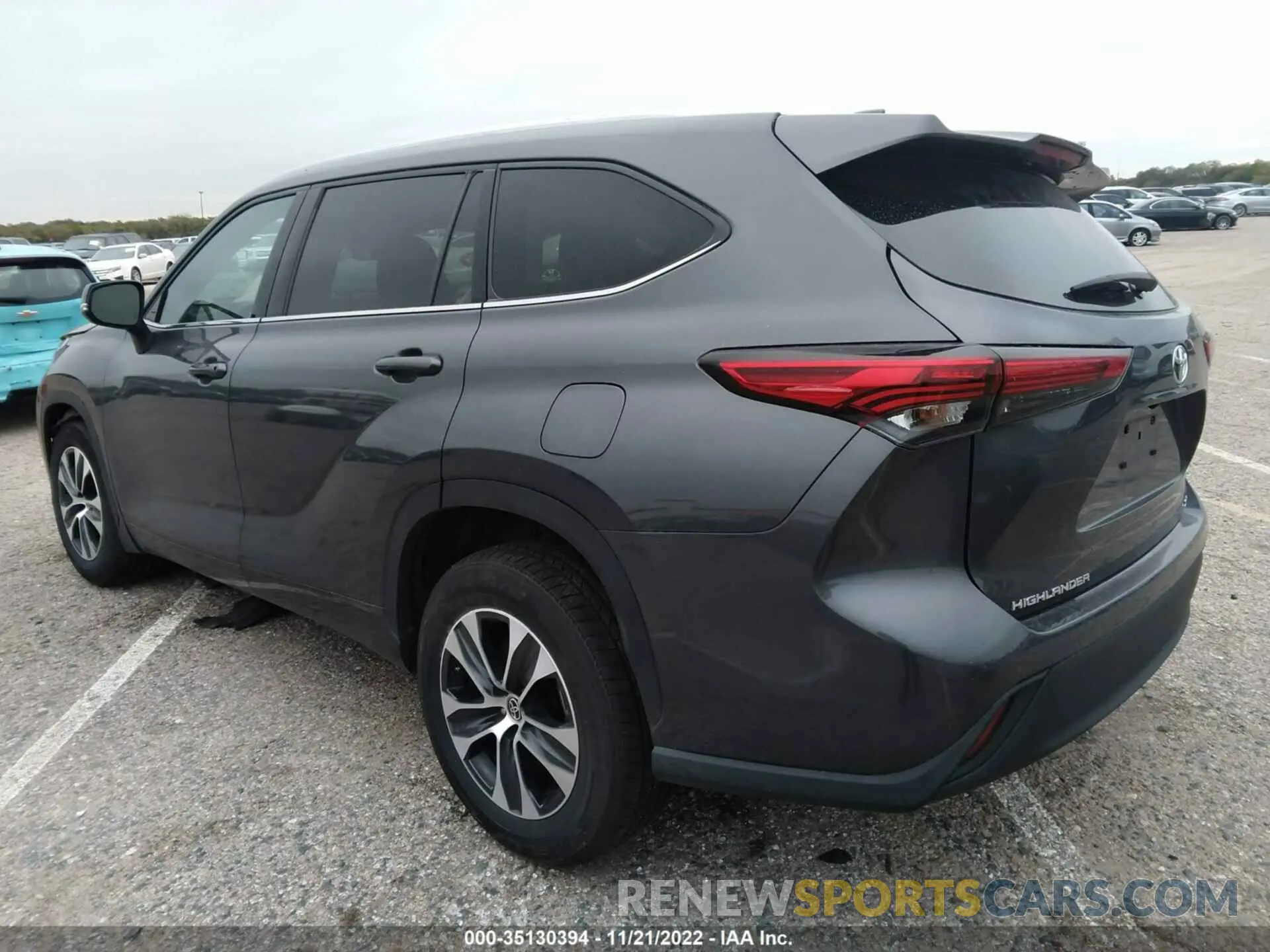 3 fotografías del automóvil dañado 5TDGZRAH0MS516021 TOYOTA HIGHLANDER 2021