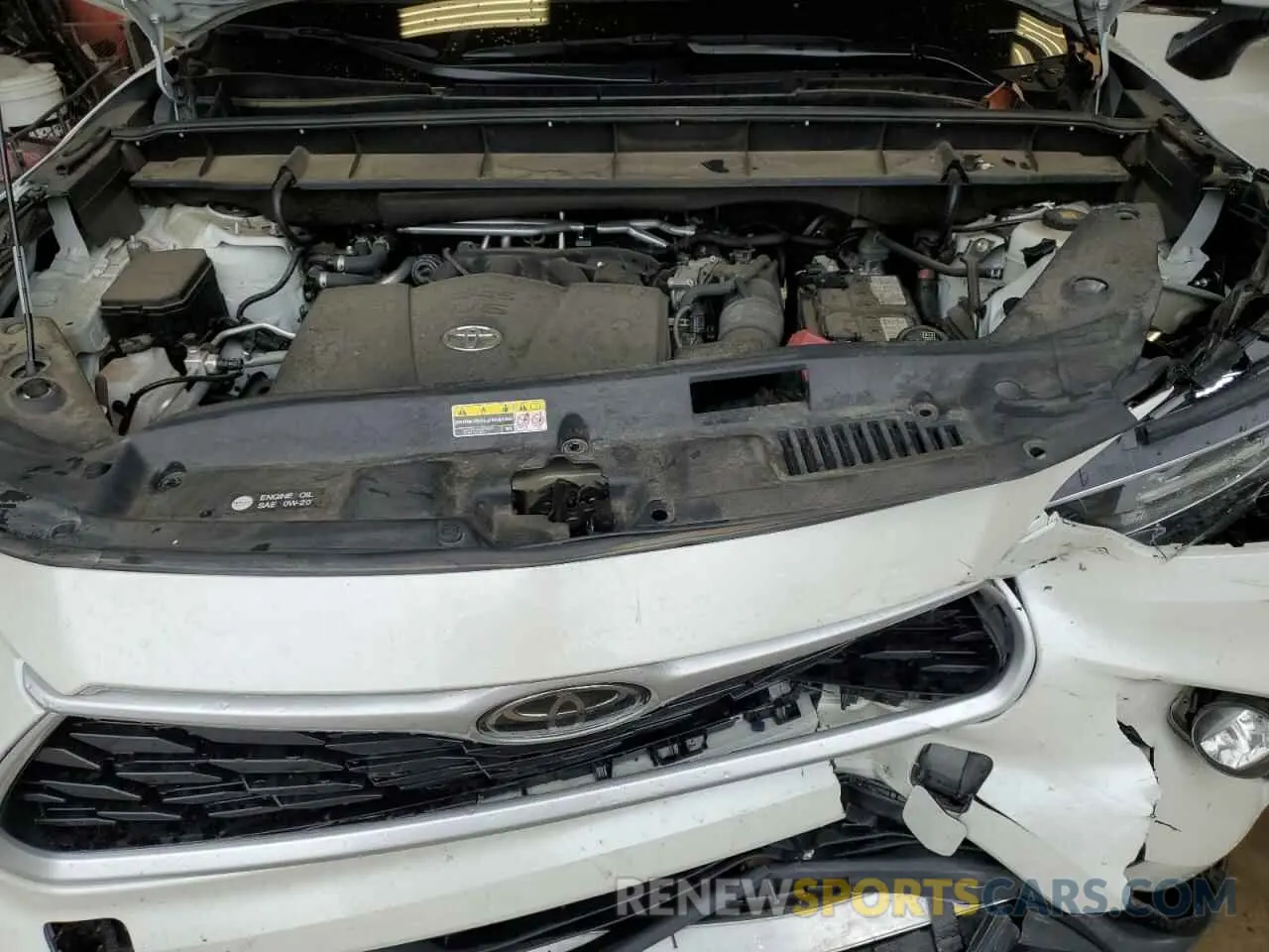14 fotografías del automóvil dañado 5TDGZRAH1MS526038 TOYOTA HIGHLANDER 2021