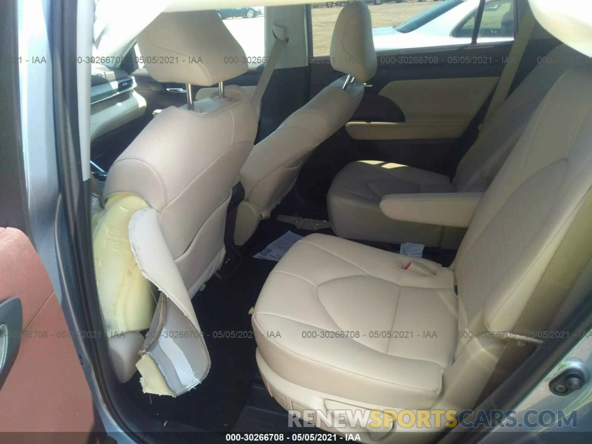 8 fotografías del automóvil dañado 5TDGZRAH2MS040421 TOYOTA HIGHLANDER 2021