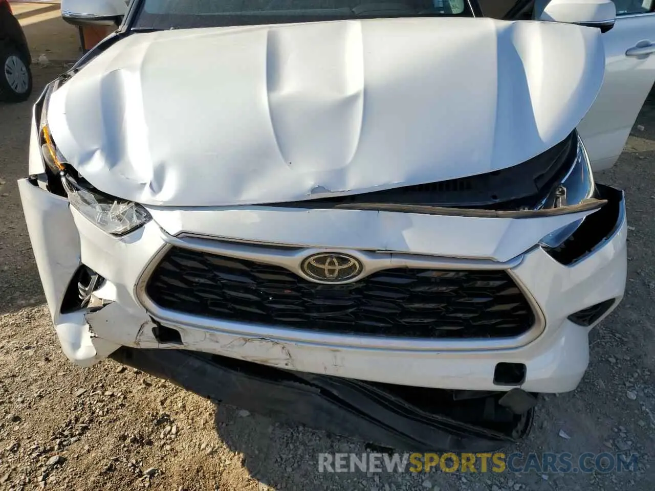 14 fotografías del automóvil dañado 5TDGZRAH2MS065366 TOYOTA HIGHLANDER 2021