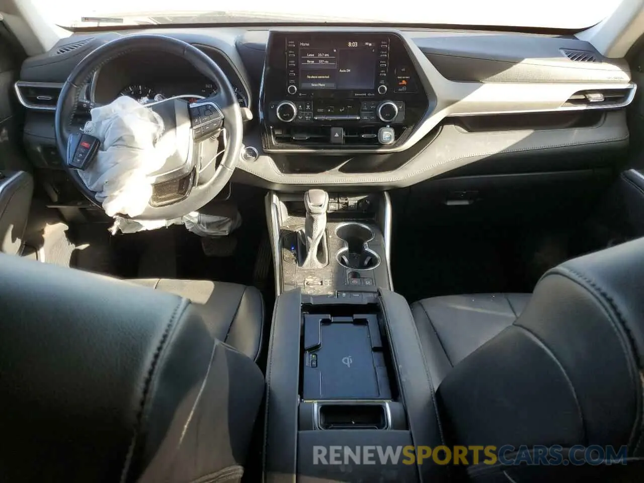 8 fotografías del automóvil dañado 5TDGZRAH2MS065366 TOYOTA HIGHLANDER 2021