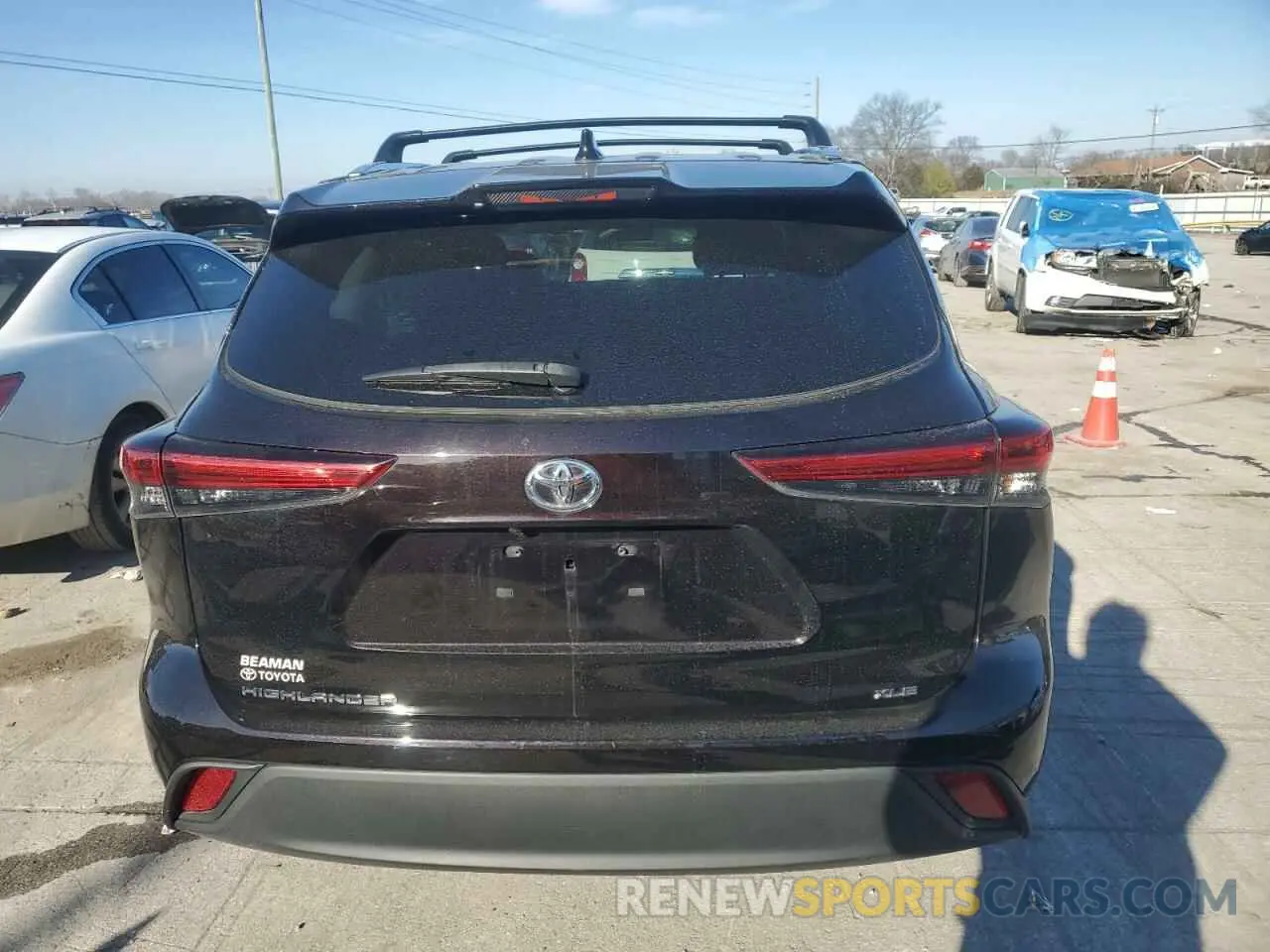 6 fotografías del automóvil dañado 5TDGZRAH2MS075198 TOYOTA HIGHLANDER 2021