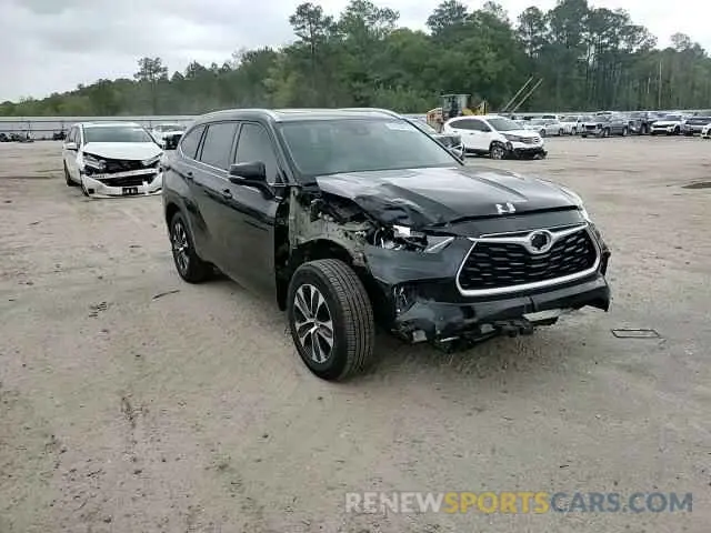 12 fotografías del automóvil dañado 5TDGZRAH5MS060372 TOYOTA HIGHLANDER 2021