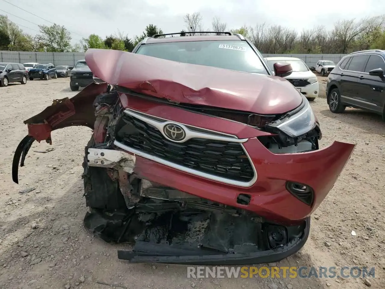 5 fotografías del automóvil dañado 5TDGZRAH5MS525569 TOYOTA HIGHLANDER 2021