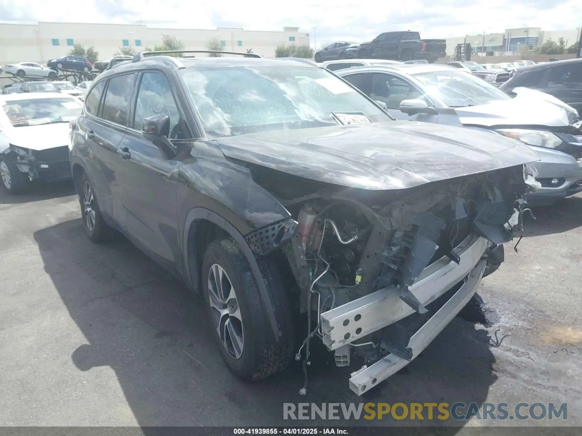 1 fotografías del automóvil dañado 5TDGZRAH6MS039935 TOYOTA HIGHLANDER 2021