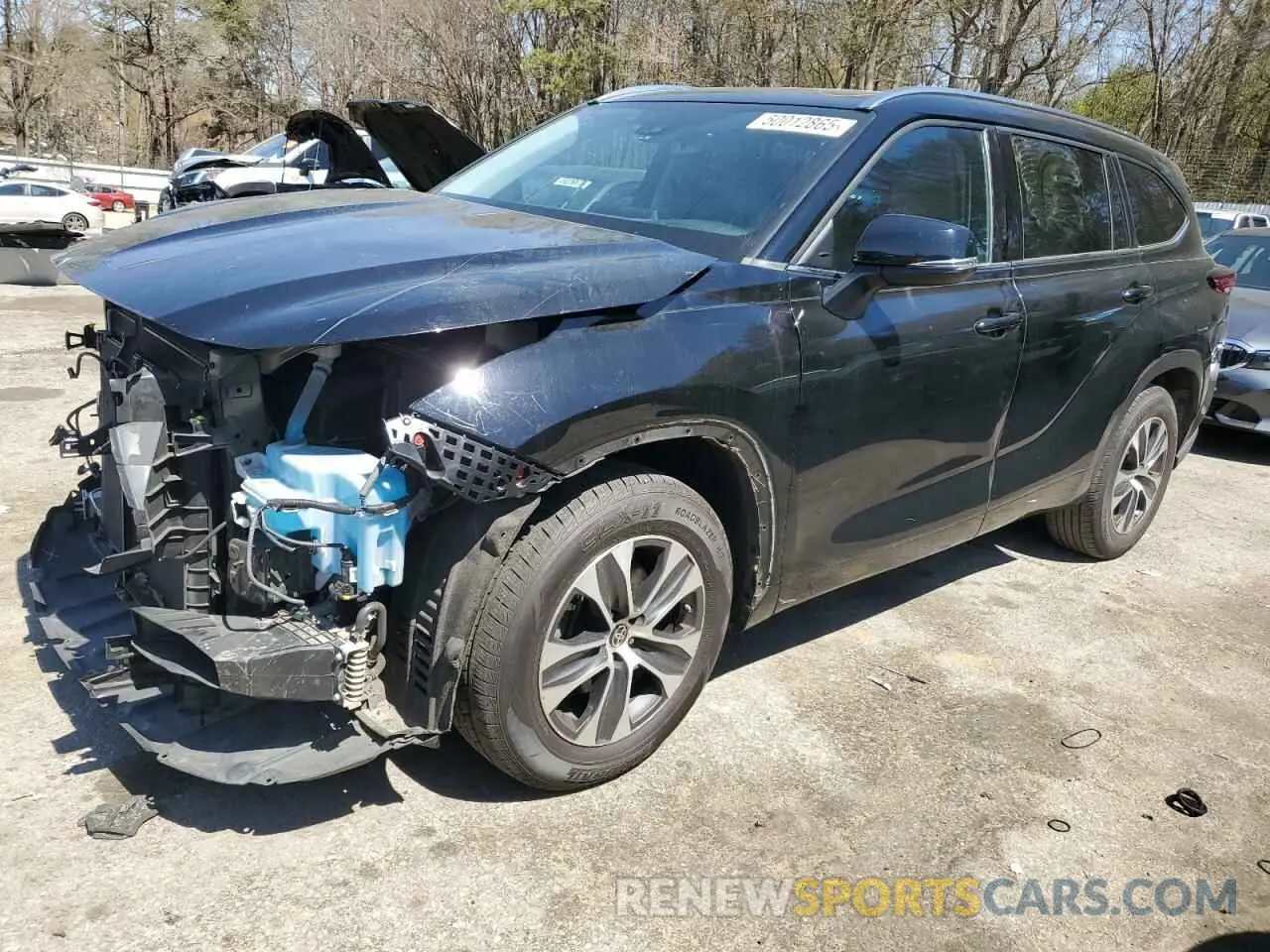 1 fotografías del automóvil dañado 5TDGZRAH6MS525371 TOYOTA HIGHLANDER 2021