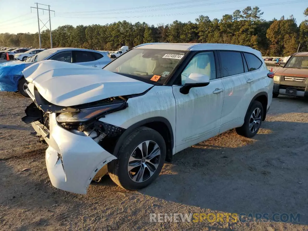 1 fotografías del automóvil dañado 5TDGZRAH6MS532367 TOYOTA HIGHLANDER 2021
