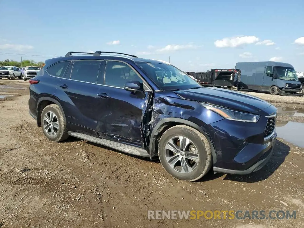 4 fotografías del automóvil dañado 5TDGZRAH7MS088691 TOYOTA HIGHLANDER 2021