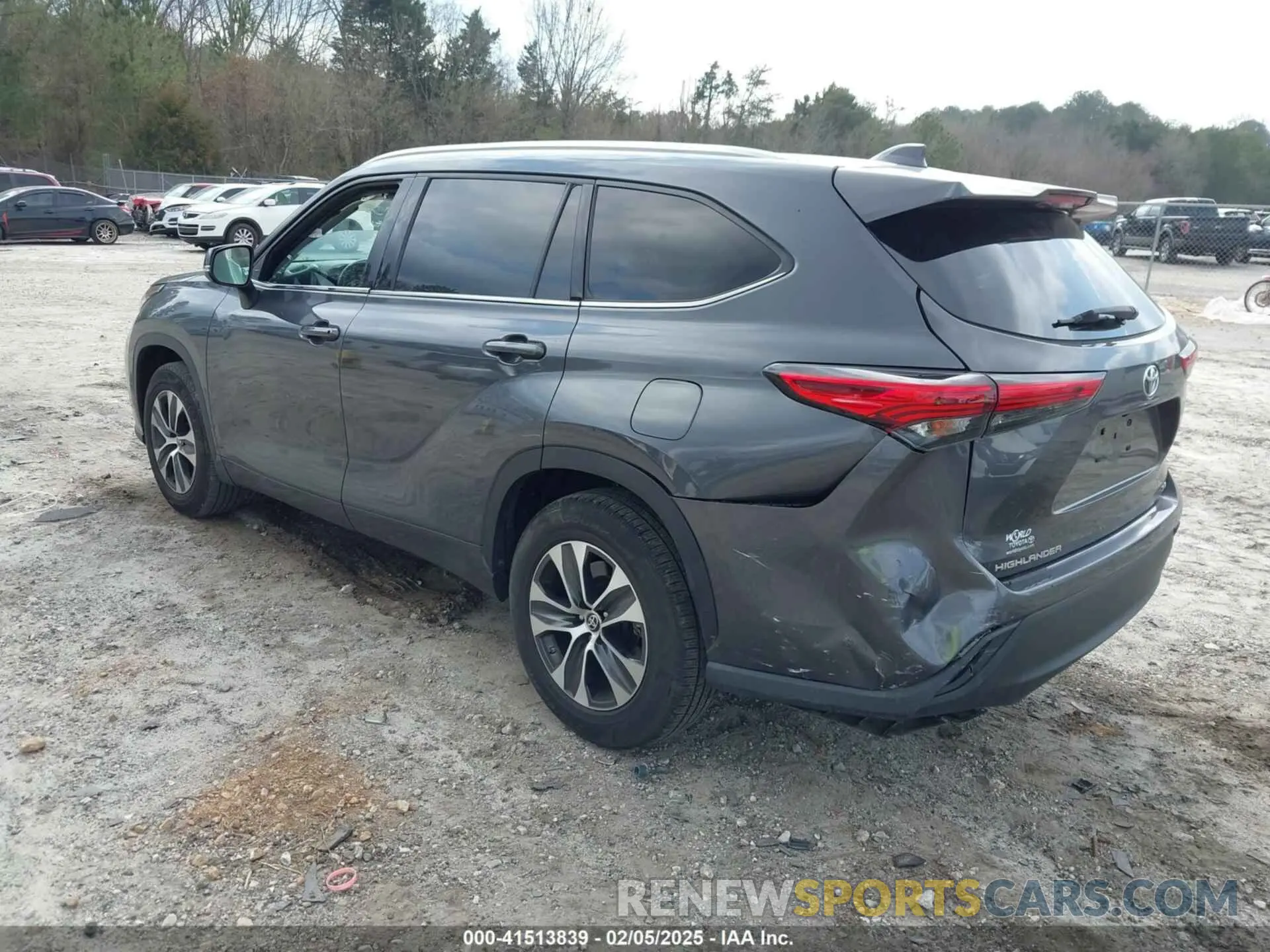 3 fotografías del automóvil dañado 5TDGZRAH7MS516632 TOYOTA HIGHLANDER 2021