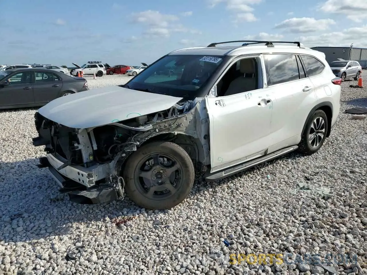 1 fotografías del automóvil dañado 5TDGZRAH7MS526870 TOYOTA HIGHLANDER 2021