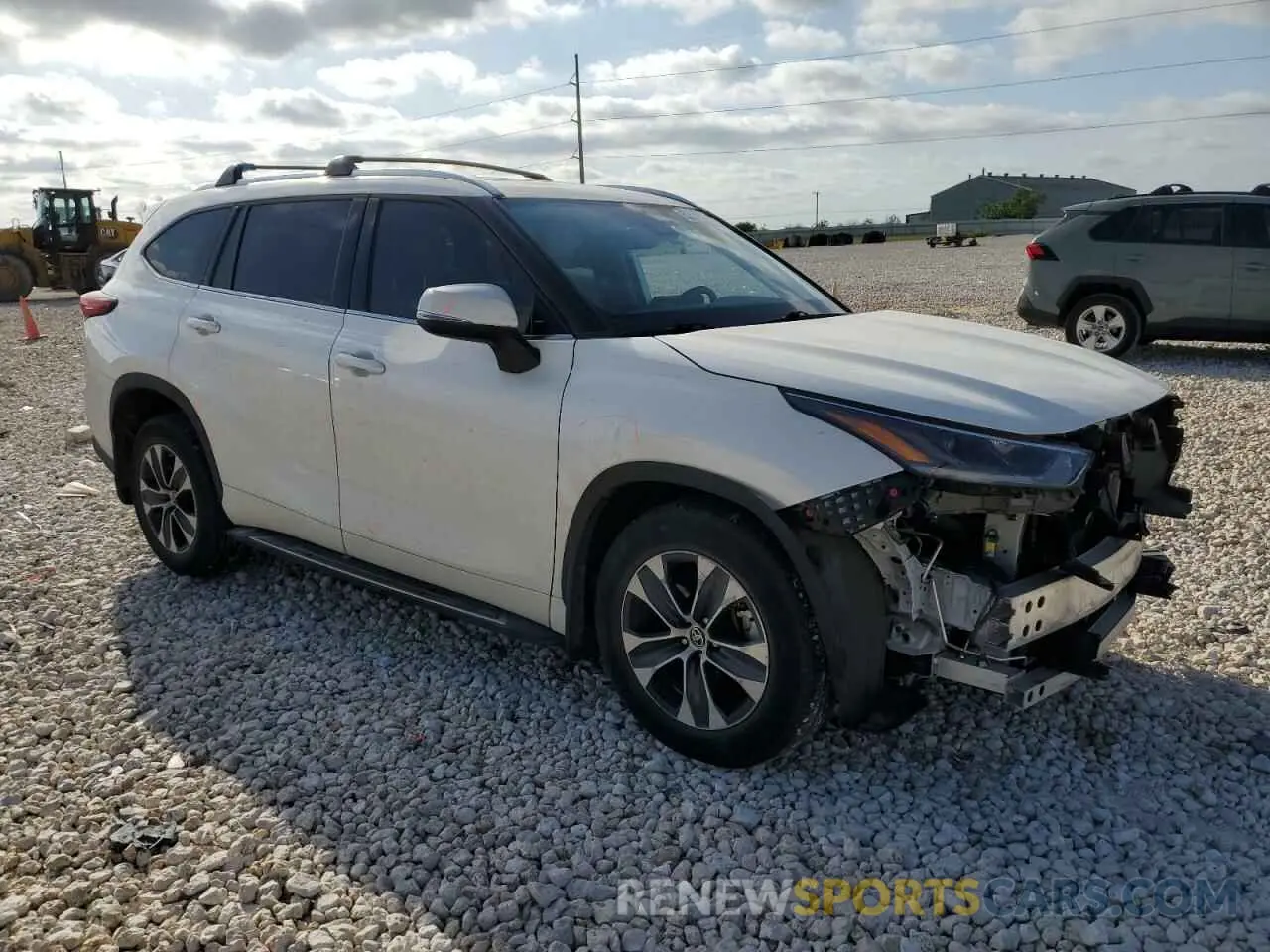4 fotografías del automóvil dañado 5TDGZRAH7MS526870 TOYOTA HIGHLANDER 2021