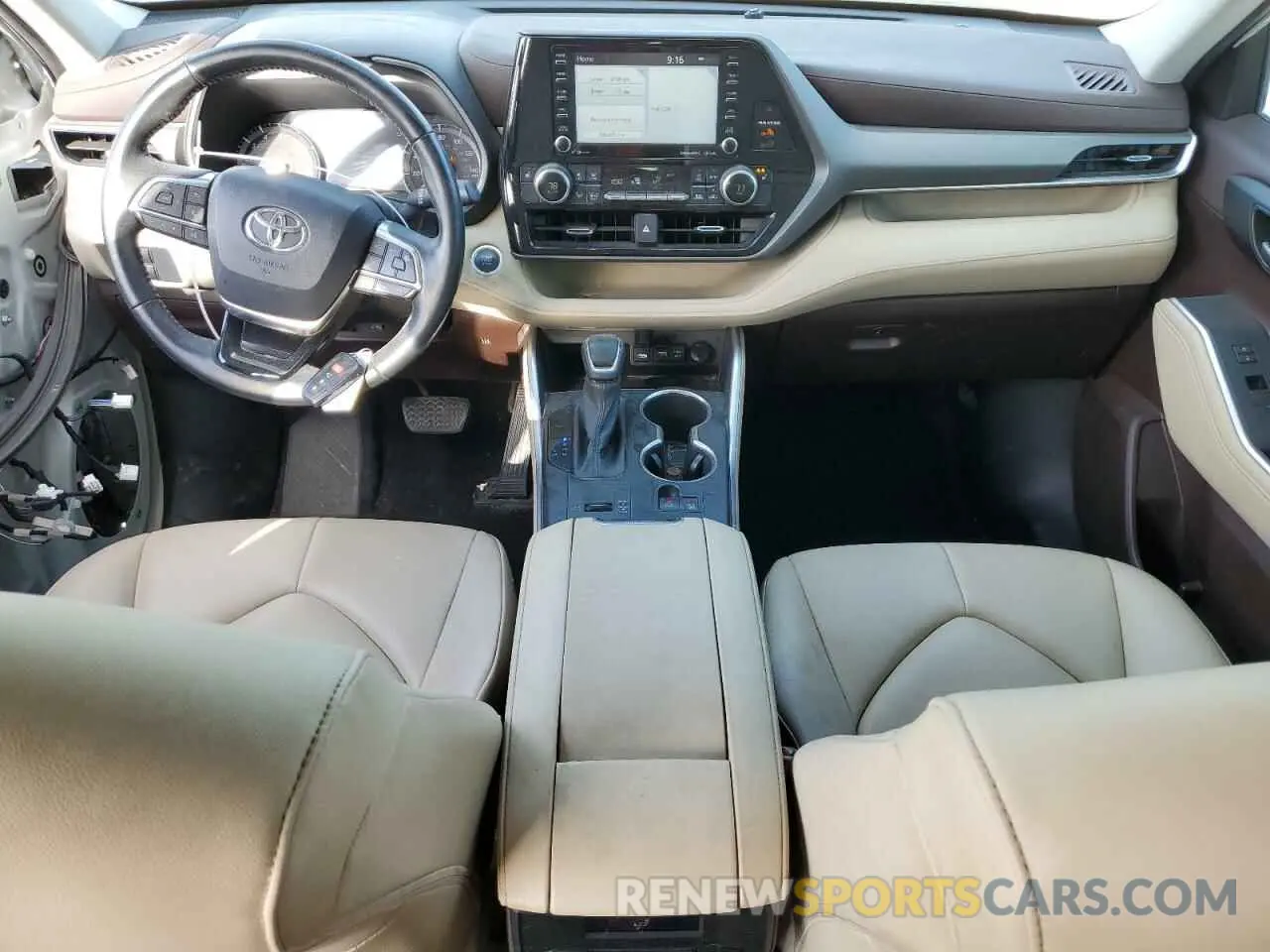 8 fotografías del automóvil dañado 5TDGZRAH7MS526870 TOYOTA HIGHLANDER 2021
