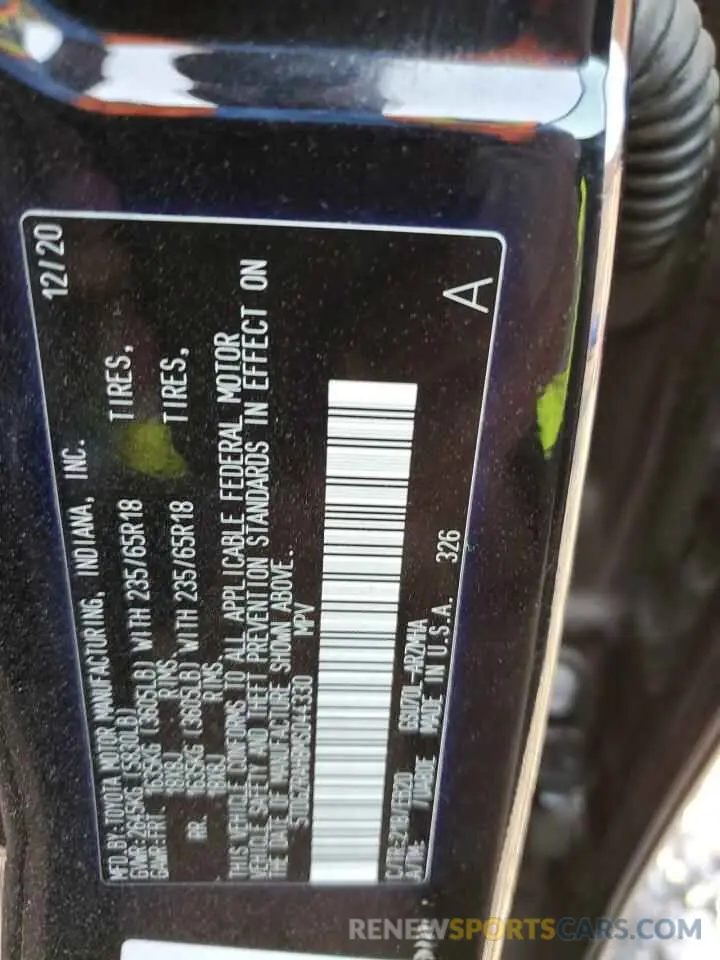 13 fotografías del automóvil dañado 5TDGZRAH8MS044330 TOYOTA HIGHLANDER 2021