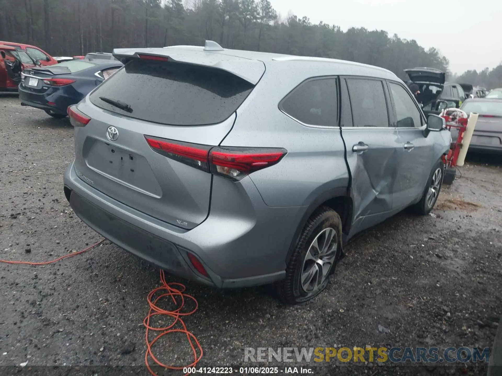 4 fotografías del automóvil dañado 5TDGZRAH8MS050919 TOYOTA HIGHLANDER 2021