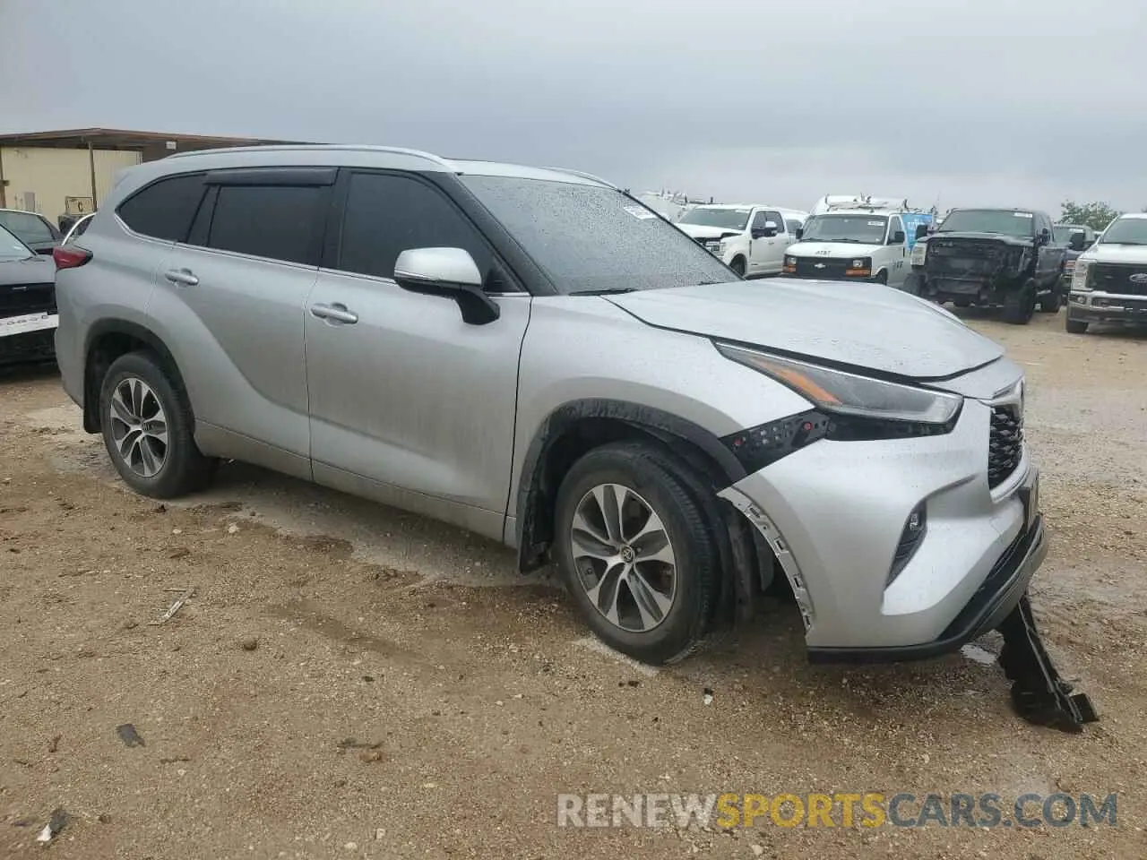 4 fotografías del automóvil dañado 5TDGZRAH9MS031523 TOYOTA HIGHLANDER 2021