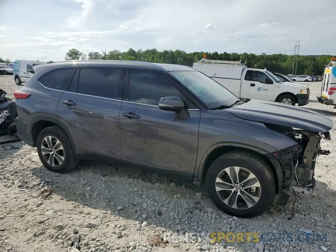 4 fotografías del automóvil dañado 5TDGZRAH9MS056034 TOYOTA HIGHLANDER 2021