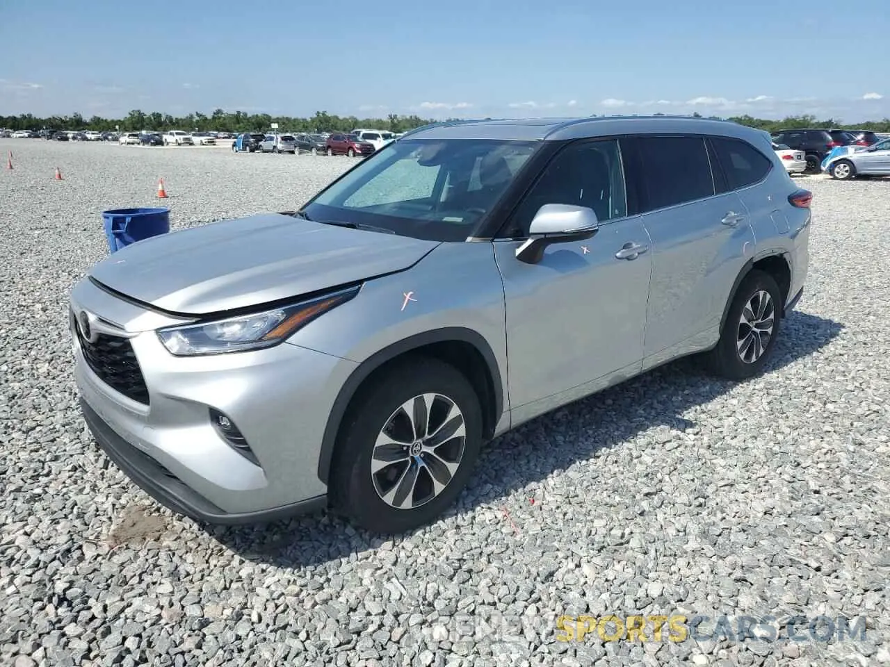 1 fotografías del automóvil dañado 5TDGZRAHXMS034396 TOYOTA HIGHLANDER 2021