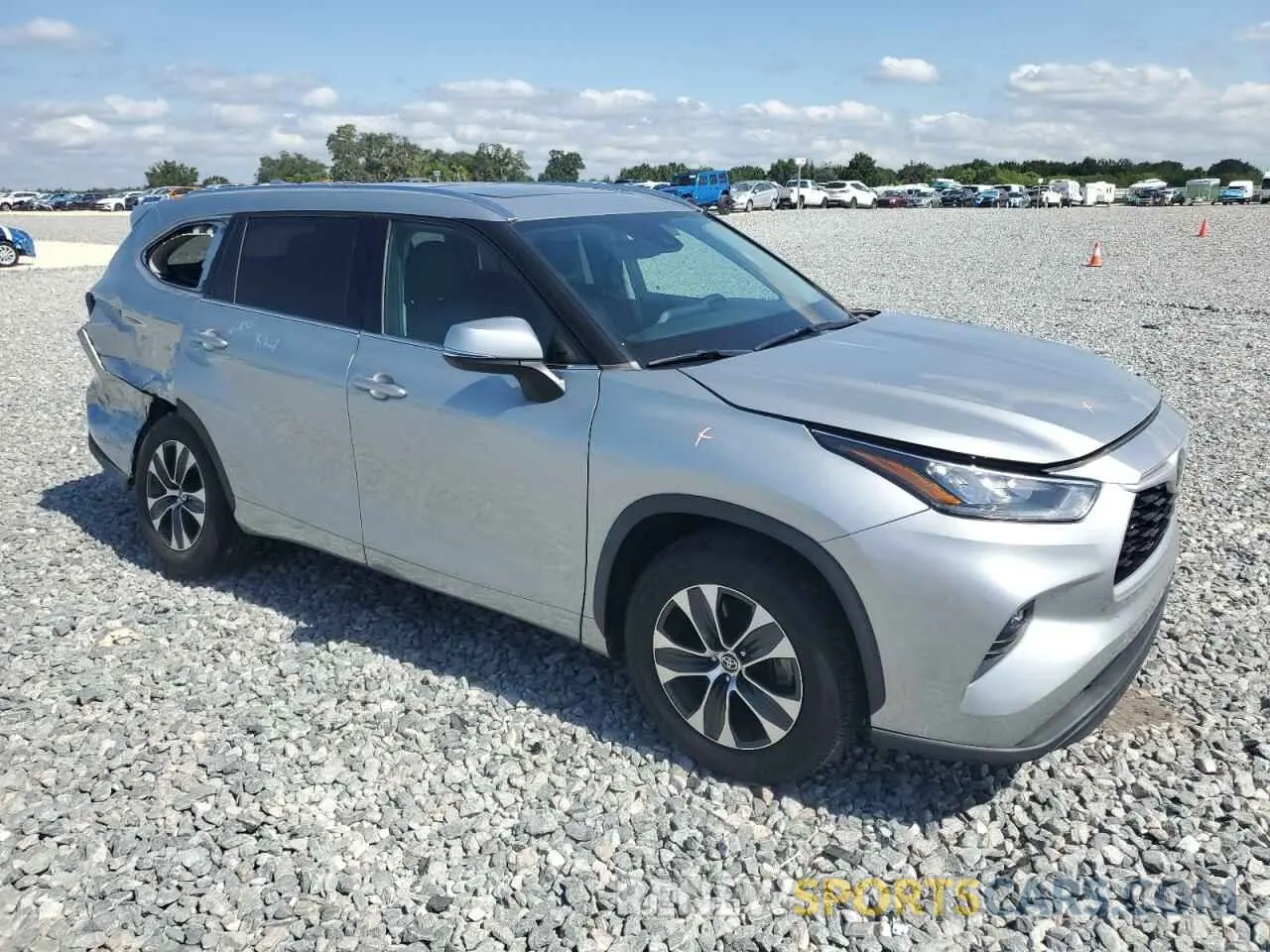 4 fotografías del automóvil dañado 5TDGZRAHXMS034396 TOYOTA HIGHLANDER 2021