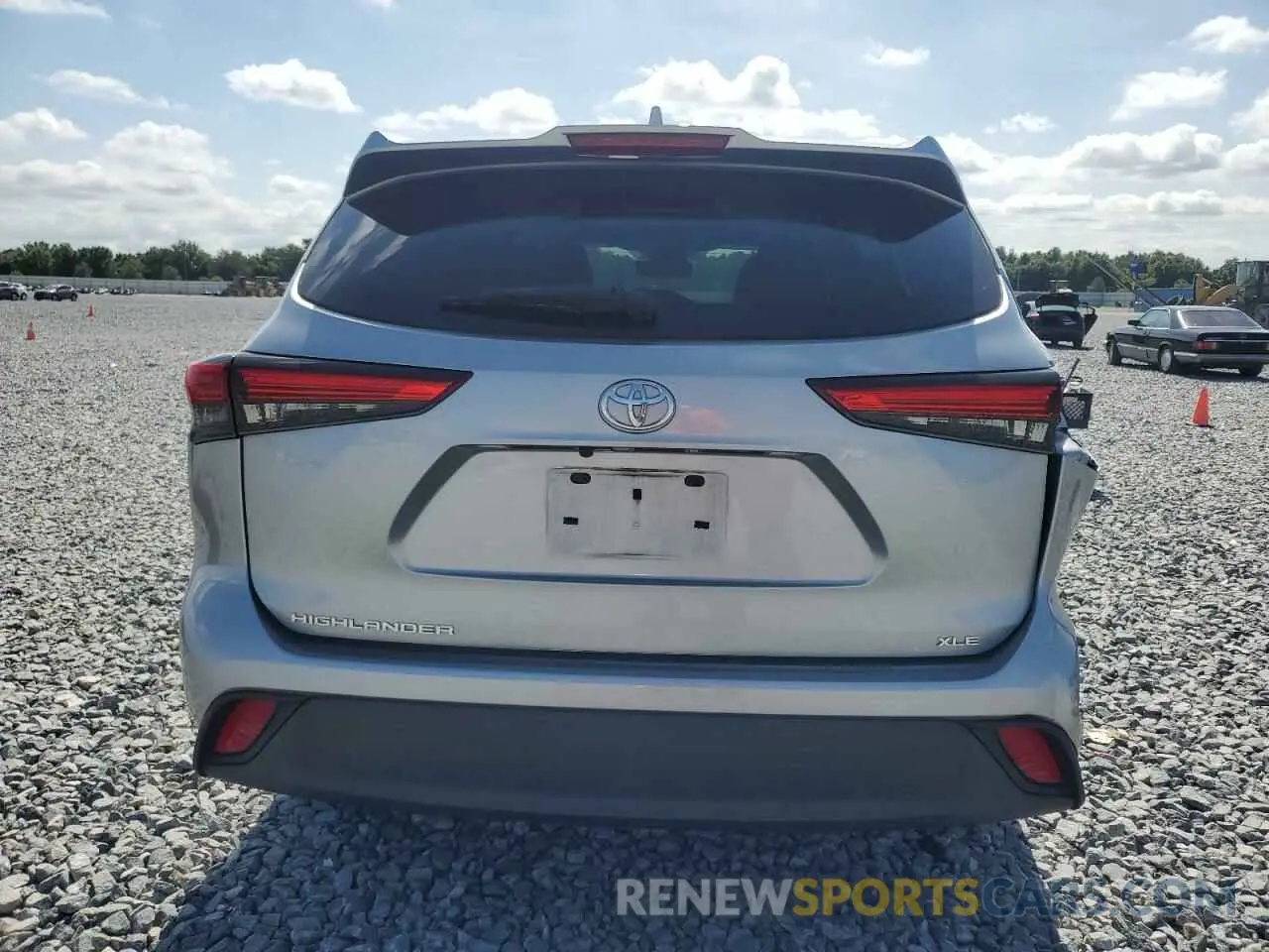 6 fotografías del automóvil dañado 5TDGZRAHXMS034396 TOYOTA HIGHLANDER 2021