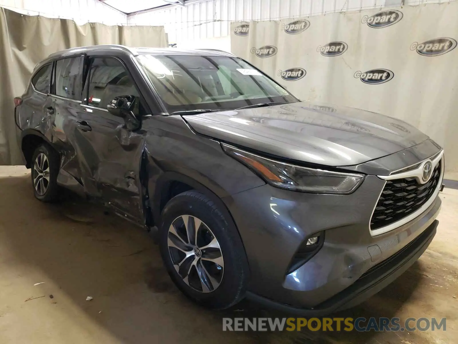 1 fotografías del automóvil dañado 5TDGZRAHXMS054809 TOYOTA HIGHLANDER 2021