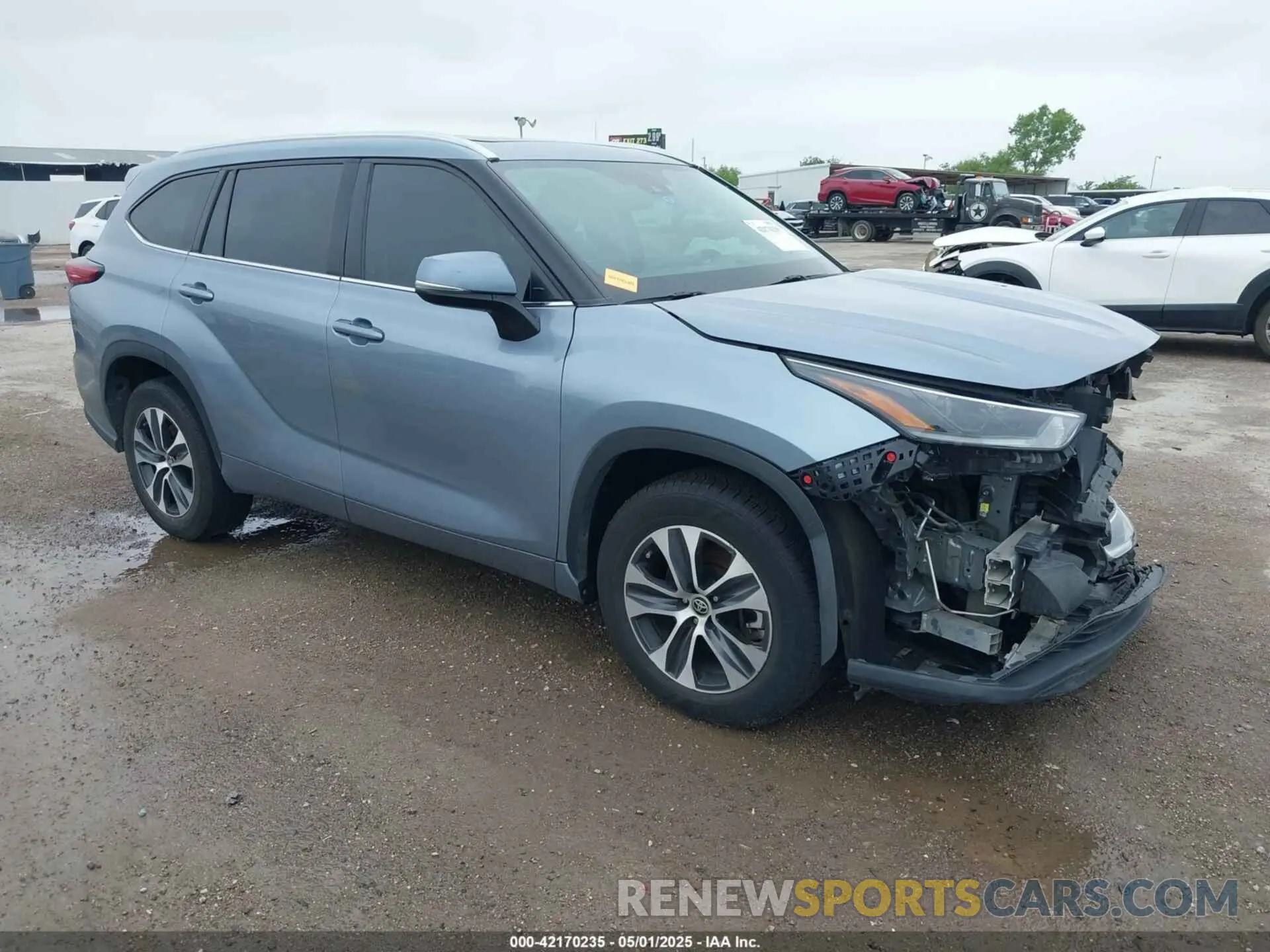 1 fotografías del automóvil dañado 5TDGZRAHXMS066412 TOYOTA HIGHLANDER 2021
