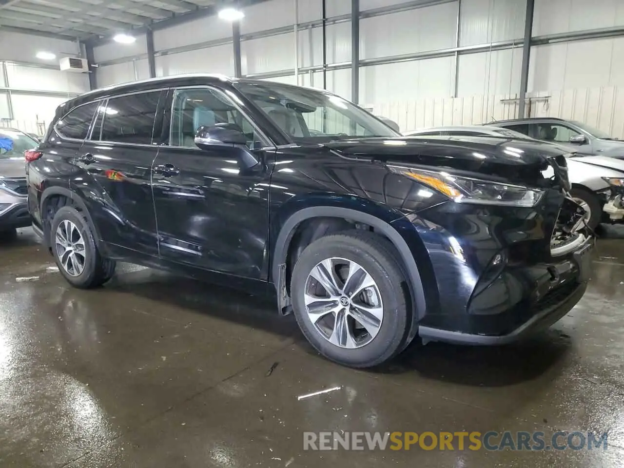 4 fotografías del automóvil dañado 5TDGZRBH0MS069270 TOYOTA HIGHLANDER 2021