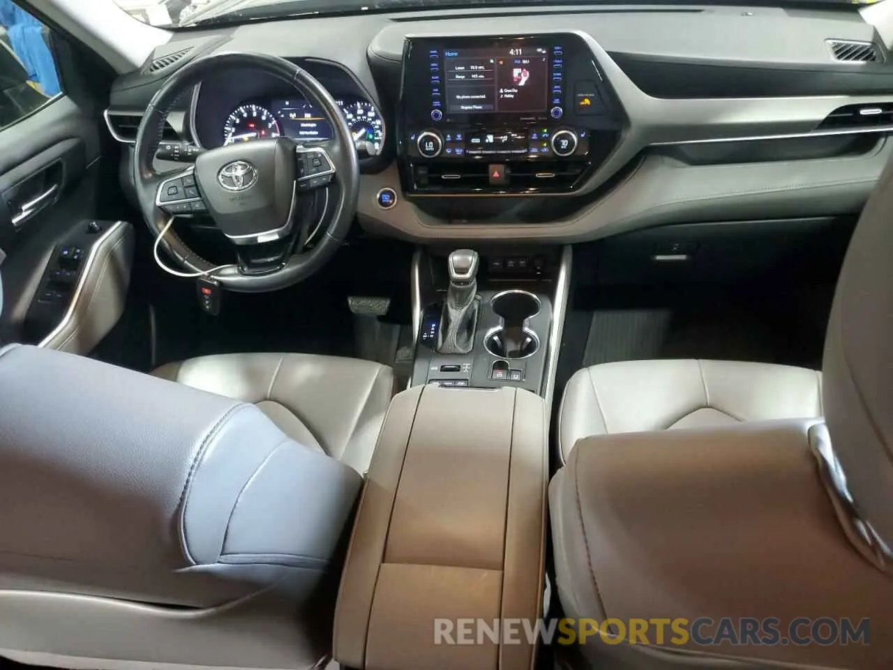 8 fotografías del automóvil dañado 5TDGZRBH0MS069270 TOYOTA HIGHLANDER 2021