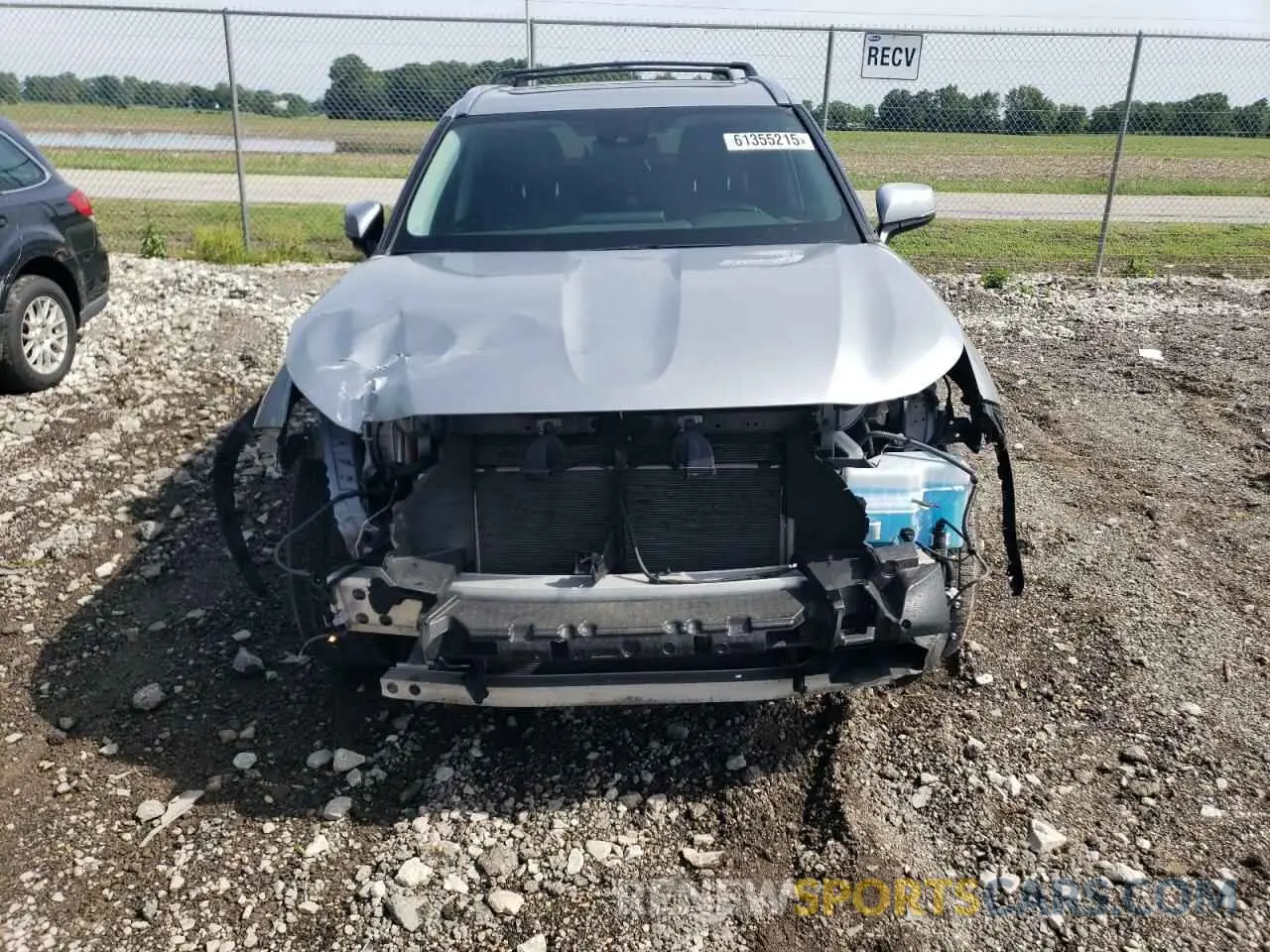 5 fotografías del automóvil dañado 5TDGZRBH0MS138927 TOYOTA HIGHLANDER 2021