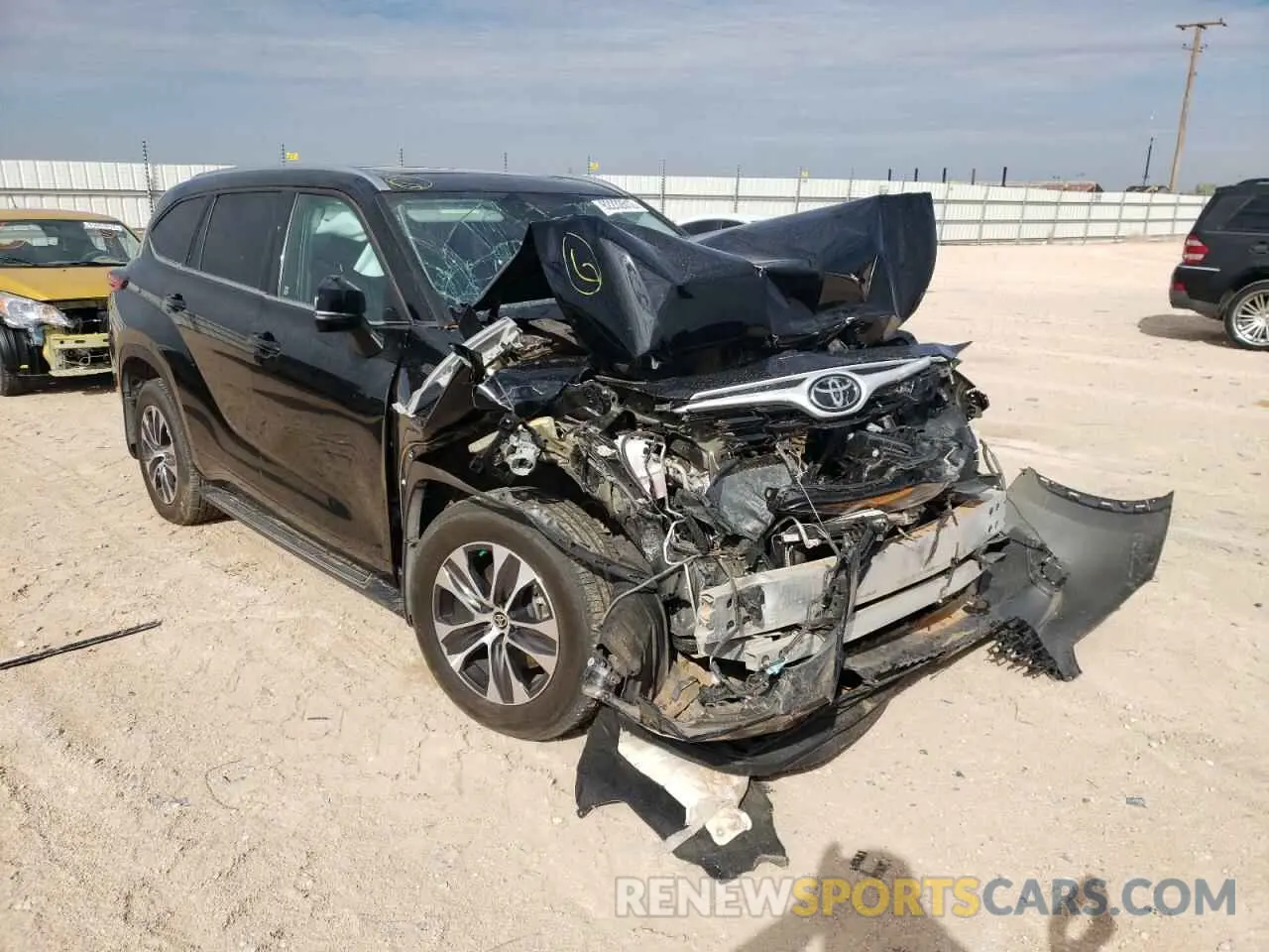 1 fotografías del automóvil dañado 5TDGZRBH0MS533027 TOYOTA HIGHLANDER 2021