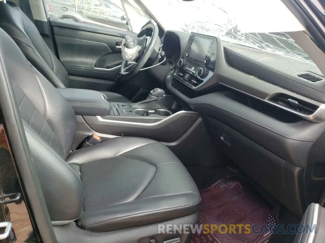 5 fotografías del automóvil dañado 5TDGZRBH0MS533027 TOYOTA HIGHLANDER 2021