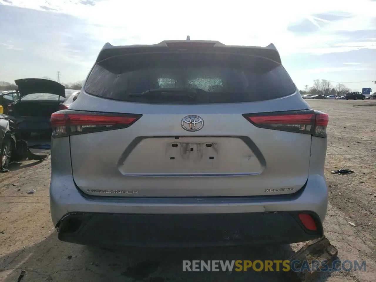 6 fotografías del automóvil dañado 5TDGZRBH0MS534128 TOYOTA HIGHLANDER 2021