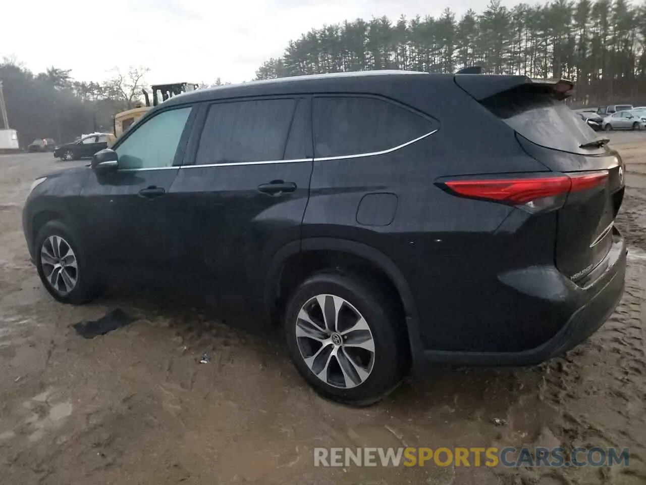 2 fotografías del automóvil dañado 5TDGZRBH0MS549714 TOYOTA HIGHLANDER 2021