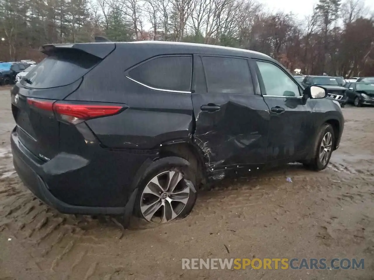 3 fotografías del automóvil dañado 5TDGZRBH0MS549714 TOYOTA HIGHLANDER 2021