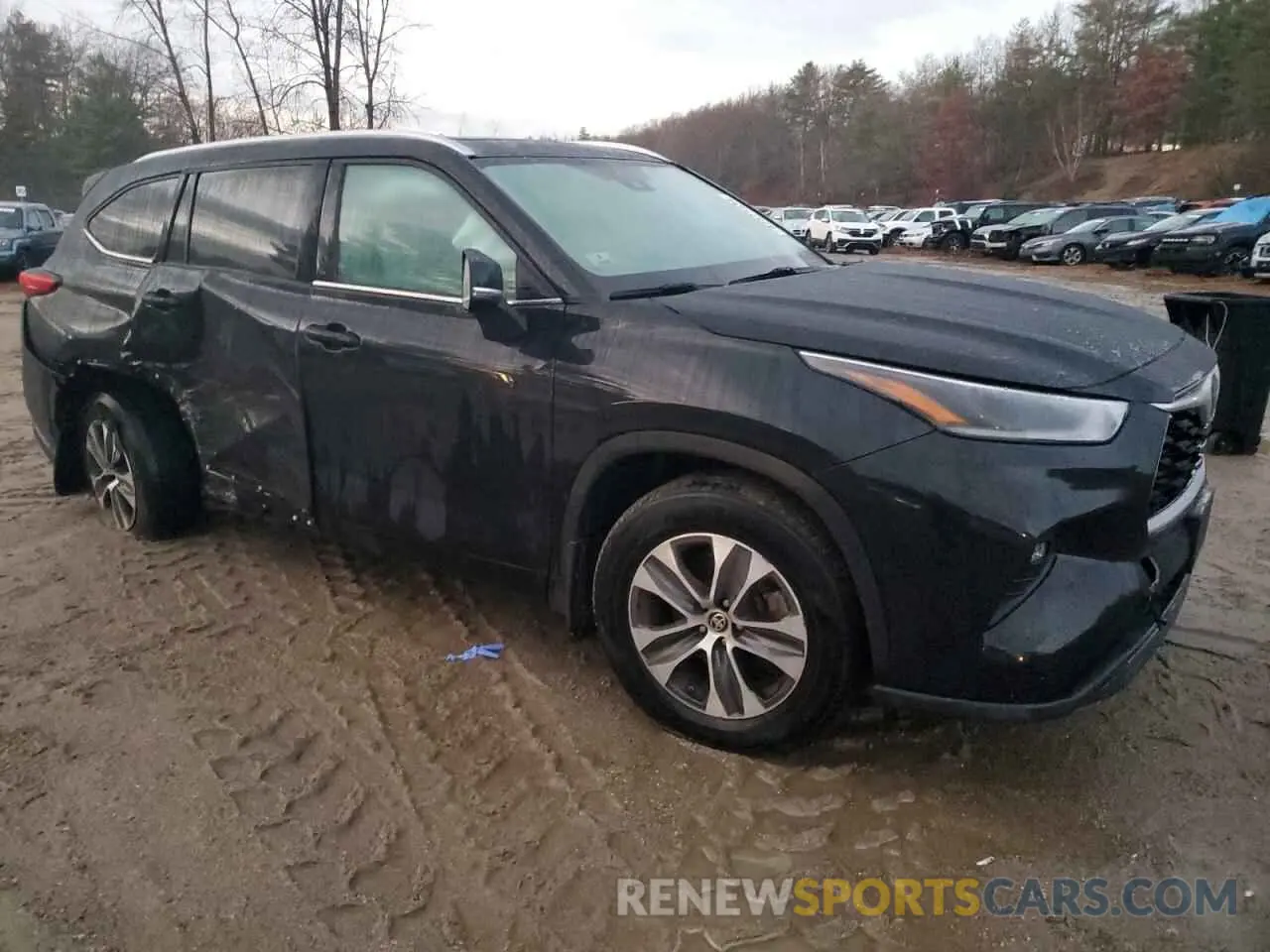 4 fotografías del automóvil dañado 5TDGZRBH0MS549714 TOYOTA HIGHLANDER 2021