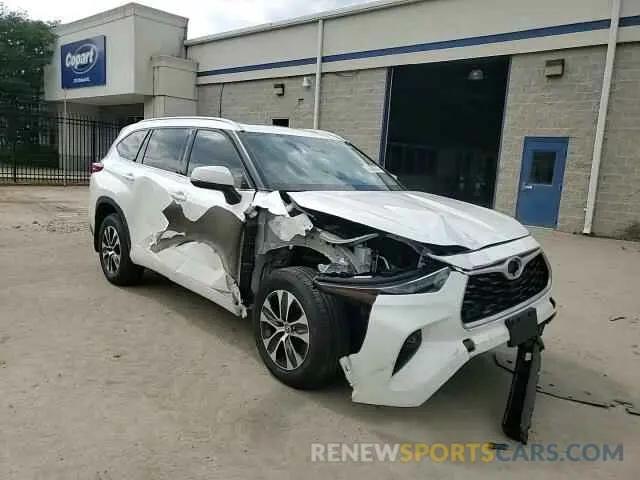 14 fotografías del automóvil dañado 5TDGZRBH1MS057578 TOYOTA HIGHLANDER 2021