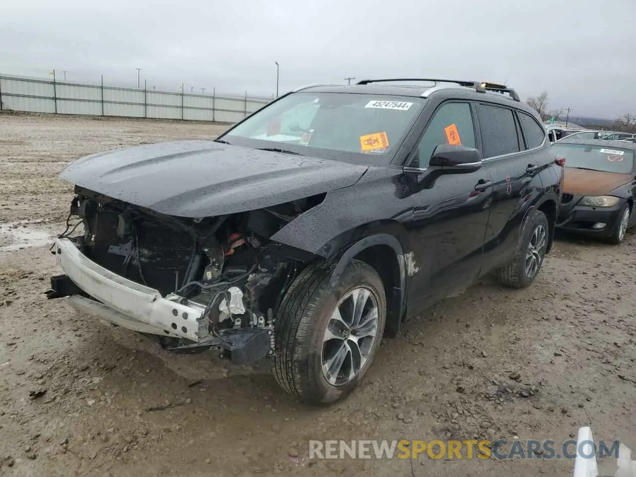 1 fotografías del automóvil dañado 5TDGZRBH1MS059637 TOYOTA HIGHLANDER 2021