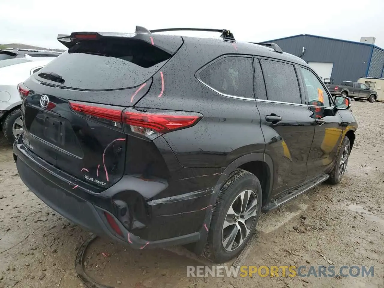 3 fotografías del automóvil dañado 5TDGZRBH1MS059637 TOYOTA HIGHLANDER 2021