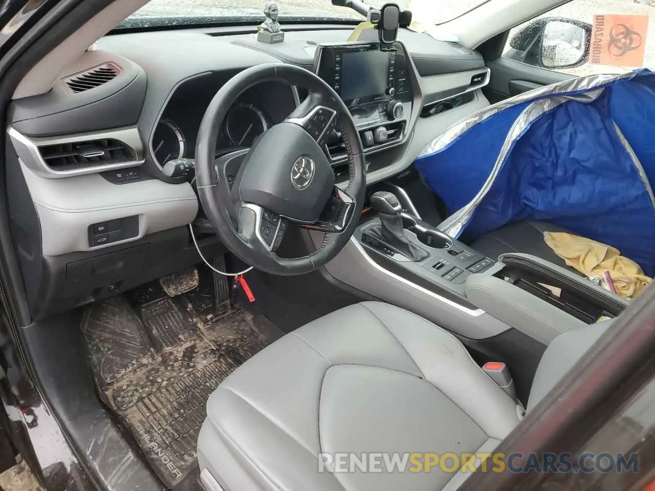 8 fotografías del automóvil dañado 5TDGZRBH1MS059637 TOYOTA HIGHLANDER 2021