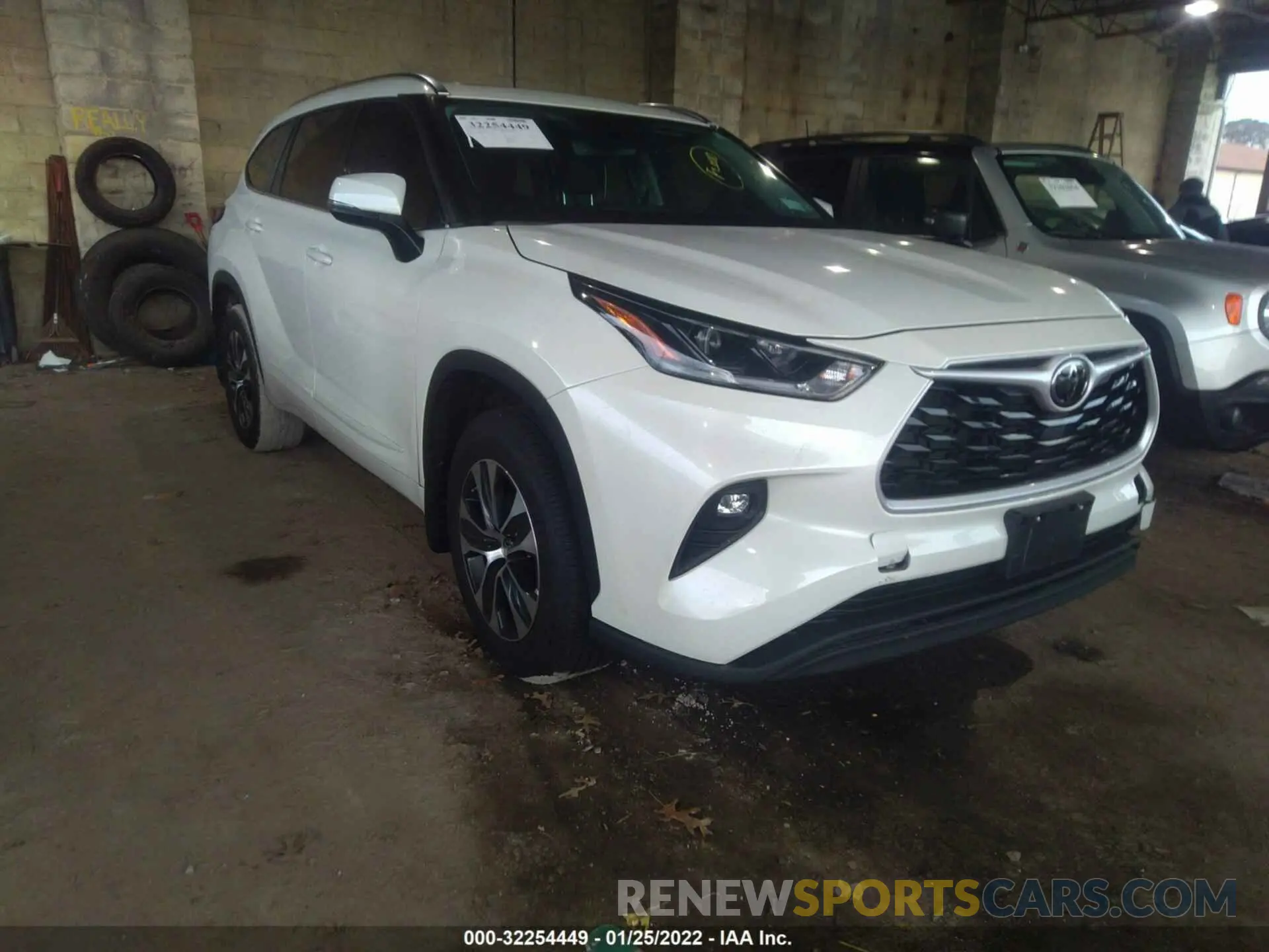 1 fotografías del automóvil dañado 5TDGZRBH1MS110604 TOYOTA HIGHLANDER 2021