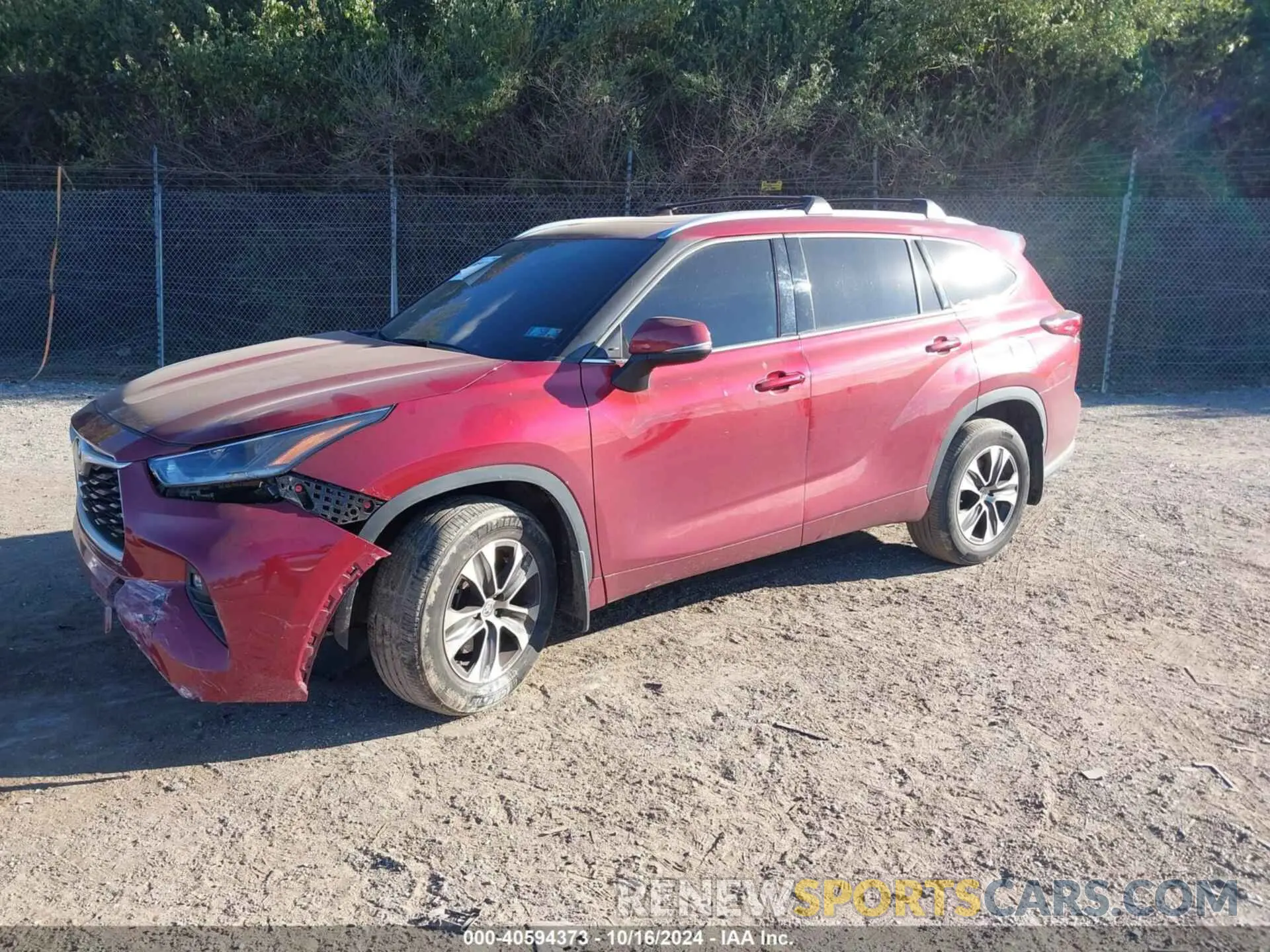 2 fotografías del automóvil dañado 5TDGZRBH1MS541315 TOYOTA HIGHLANDER 2021