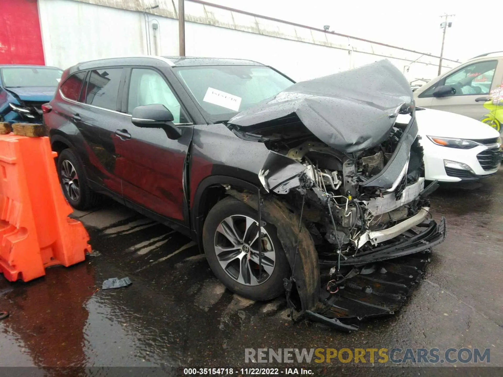 1 fotografías del automóvil dañado 5TDGZRBH1MS547552 TOYOTA HIGHLANDER 2021