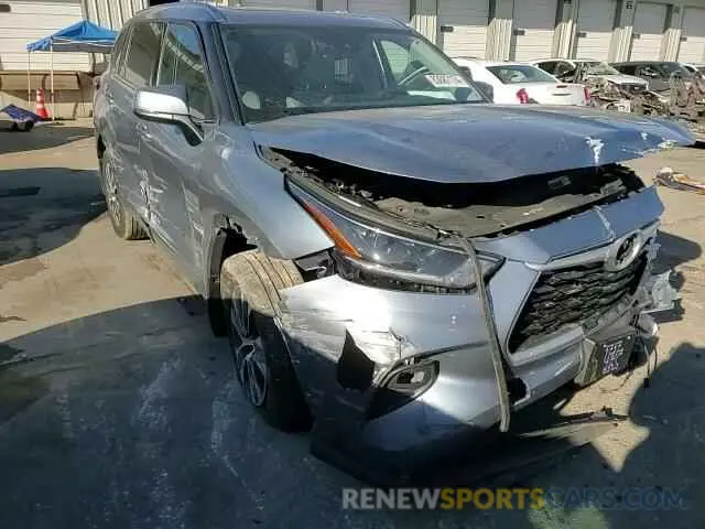 11 fotografías del automóvil dañado 5TDGZRBH2MS057301 TOYOTA HIGHLANDER 2021