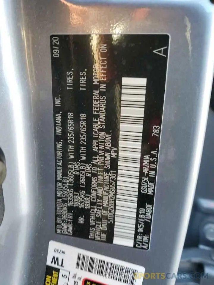 15 fotografías del automóvil dañado 5TDGZRBH2MS057301 TOYOTA HIGHLANDER 2021