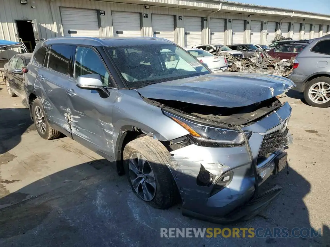 4 fotografías del automóvil dañado 5TDGZRBH2MS057301 TOYOTA HIGHLANDER 2021