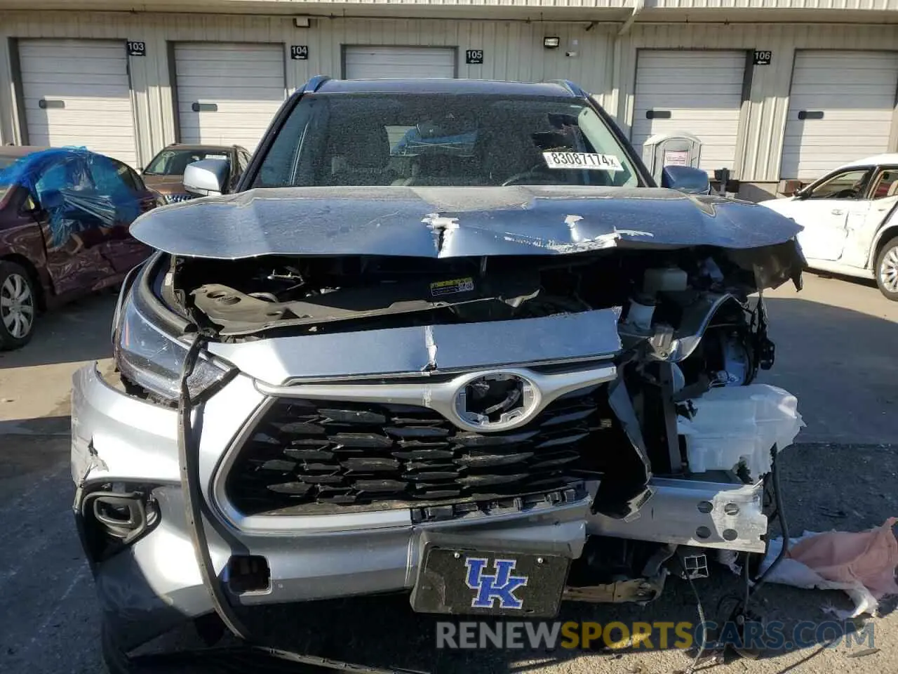 5 fotografías del automóvil dañado 5TDGZRBH2MS057301 TOYOTA HIGHLANDER 2021