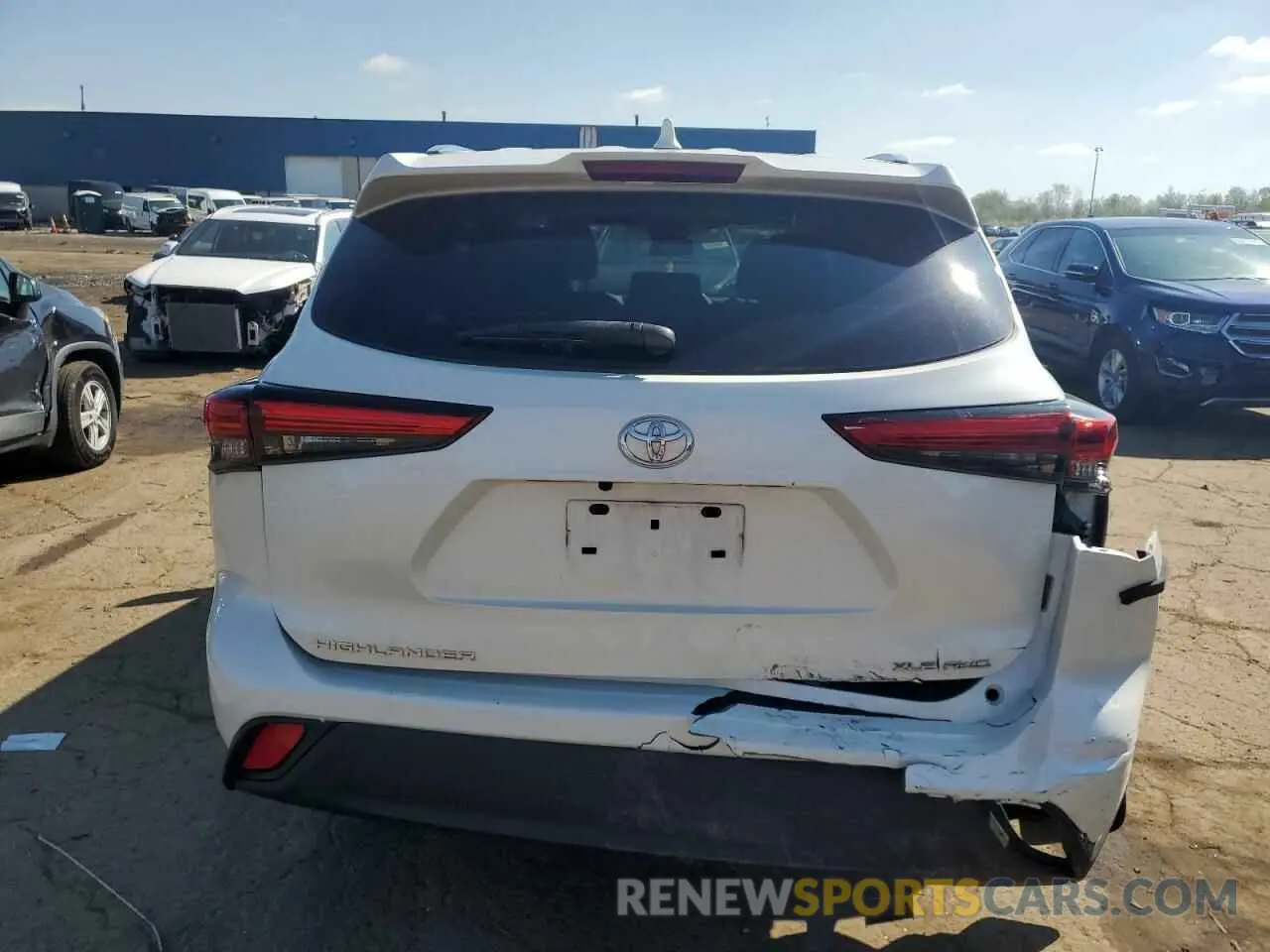 6 fotografías del automóvil dañado 5TDGZRBH2MS059646 TOYOTA HIGHLANDER 2021