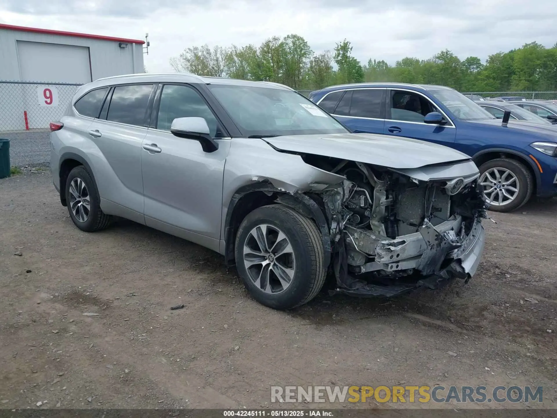 1 fotografías del automóvil dañado 5TDGZRBH2MS106593 TOYOTA HIGHLANDER 2021