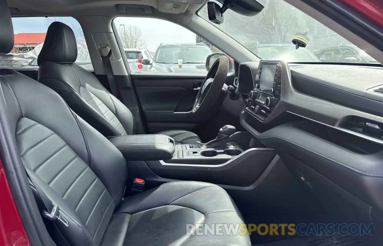 5 fotografías del automóvil dañado 5TDGZRBH2MS121112 TOYOTA HIGHLANDER 2021